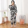 Cotton and silk pajamas women's spring and autumn short-sleeved trousers set summer thin Internet celebrity large size high-end loungewear