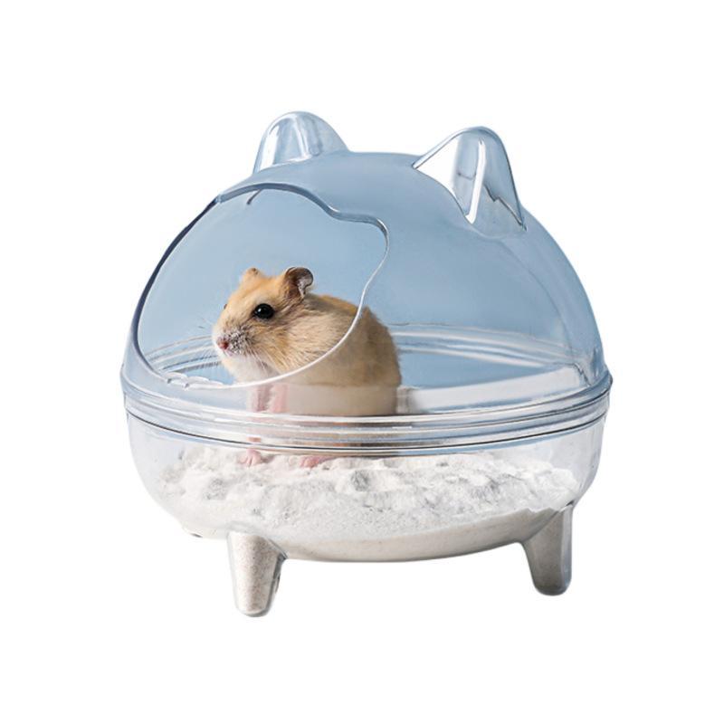 Transparent Hamster Sand Bathtub Large Anti Splash Space Cute Cat Ear Design For Small Hamsters Daily Sand Bathing
