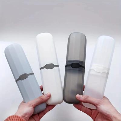 1pc Multifunctional Portable Travel Toothbrush Storage Container Box, Toothbrush Carrying Box For Trip Home School Business Camp
