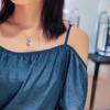 S925 Sterling Silver Luxury Blue Aquamarine Clavicle Necklace, 2021 Design