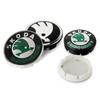 AAAAO1 4Pcs Car Styling Auto Wheel Hub Center Caps Rim Cover Badge Emblem For Skoda Octavia MK2 MK3 A7 Karoq Kodiaq Superb Rapid Fabia
