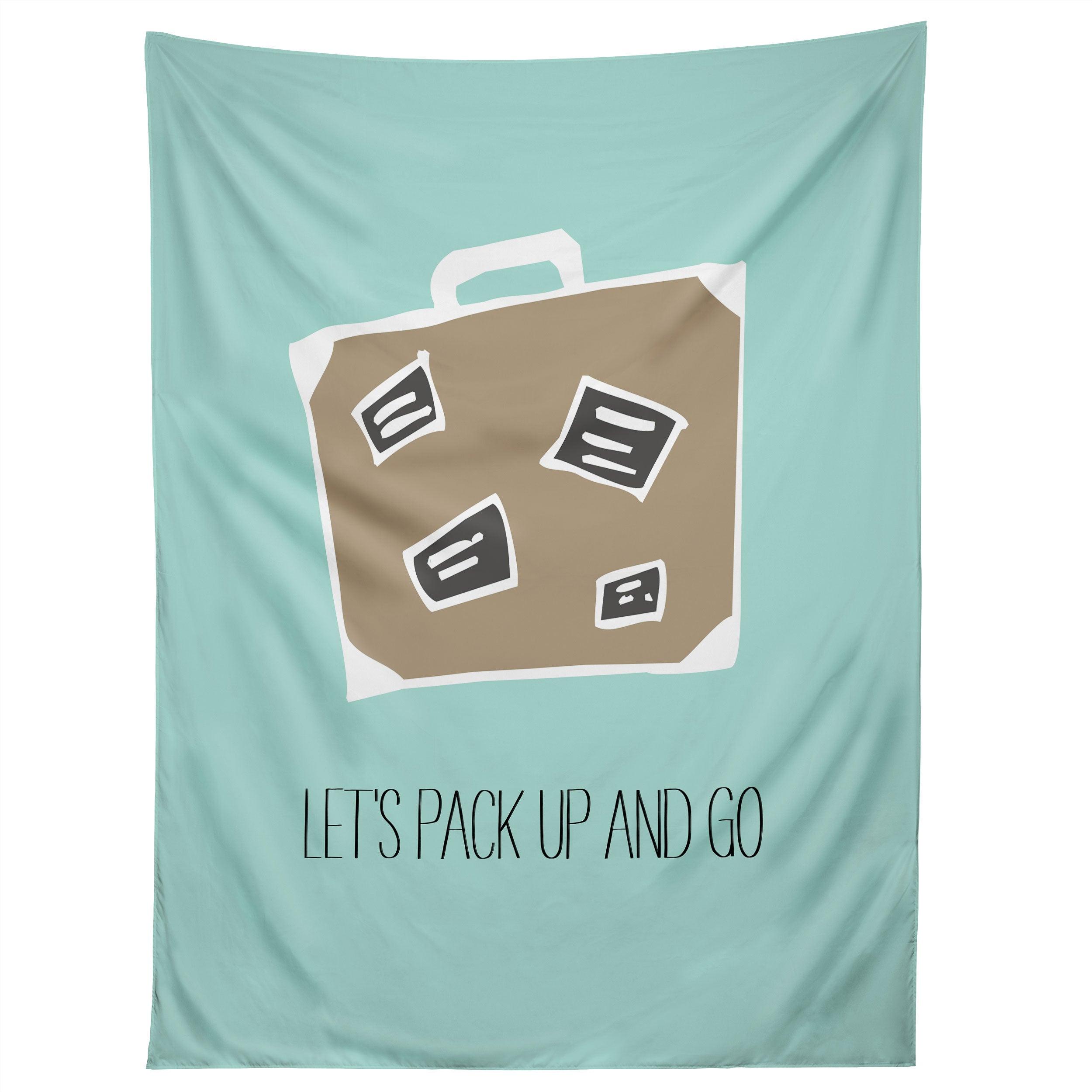 LETS PACK UP AND GO tapestry 75x100