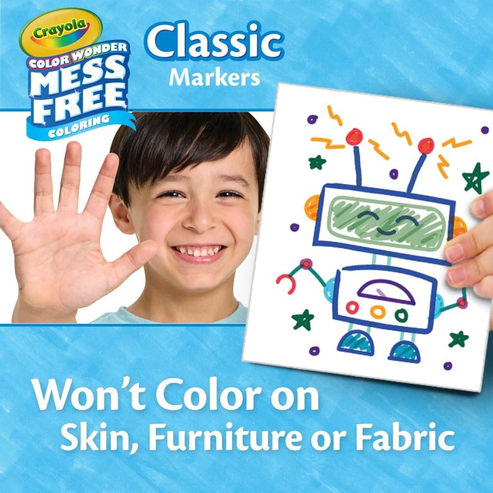 Crayola Color Wonder Marker Set 20 Bold Spill-Free Markers for Kids and Toddlers 3+