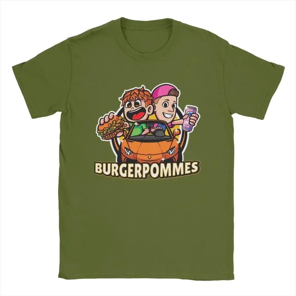 Uomo Donna Burgerpommes LukasBS ICrimax Magliette Grafiche Merch Magliette in Cotone Vintage Top Tee Abbigliamento Estate