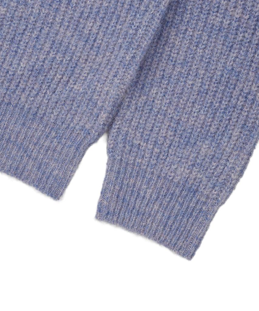 LMR Hairy Heart Embroidered Pullover Knit Purple