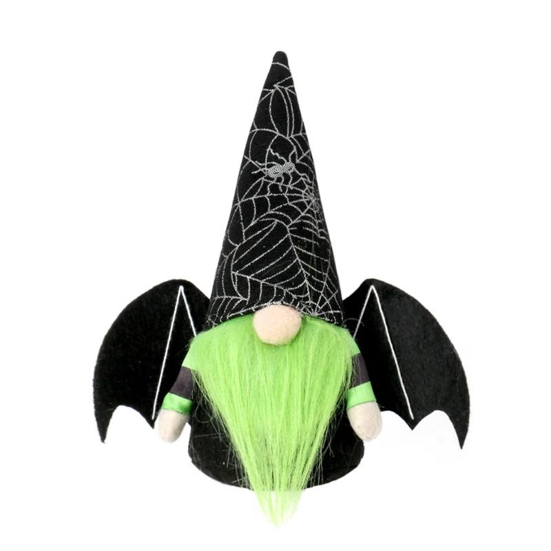 

Witch Bat Facelesses Old Man Doll for Home Decoration Stylish Halloween Theme Accessories Festives Party Ornament чорний