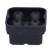 2 Stück Eisform 4-Fächer Wiederverwendbar Elastisches Silikon DIY Eiswürfelbereiter Form Tablett Schwarz
