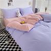 Purple Duvet Cover Microfiber Lavender Double Size Bedding Set,3Pcs Comforter Cover With Zipper Closure Reverse Pink Quilt Cover