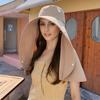 Women's Oversized Sun Brim Hat - Breathable Lightweight Wide Brim Face Neck Ear Protection, for Hiking Travel Beach City Walks