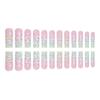 Long Press-On Nails With Geometric Line Design Sweet Style Fake Daily Wear
