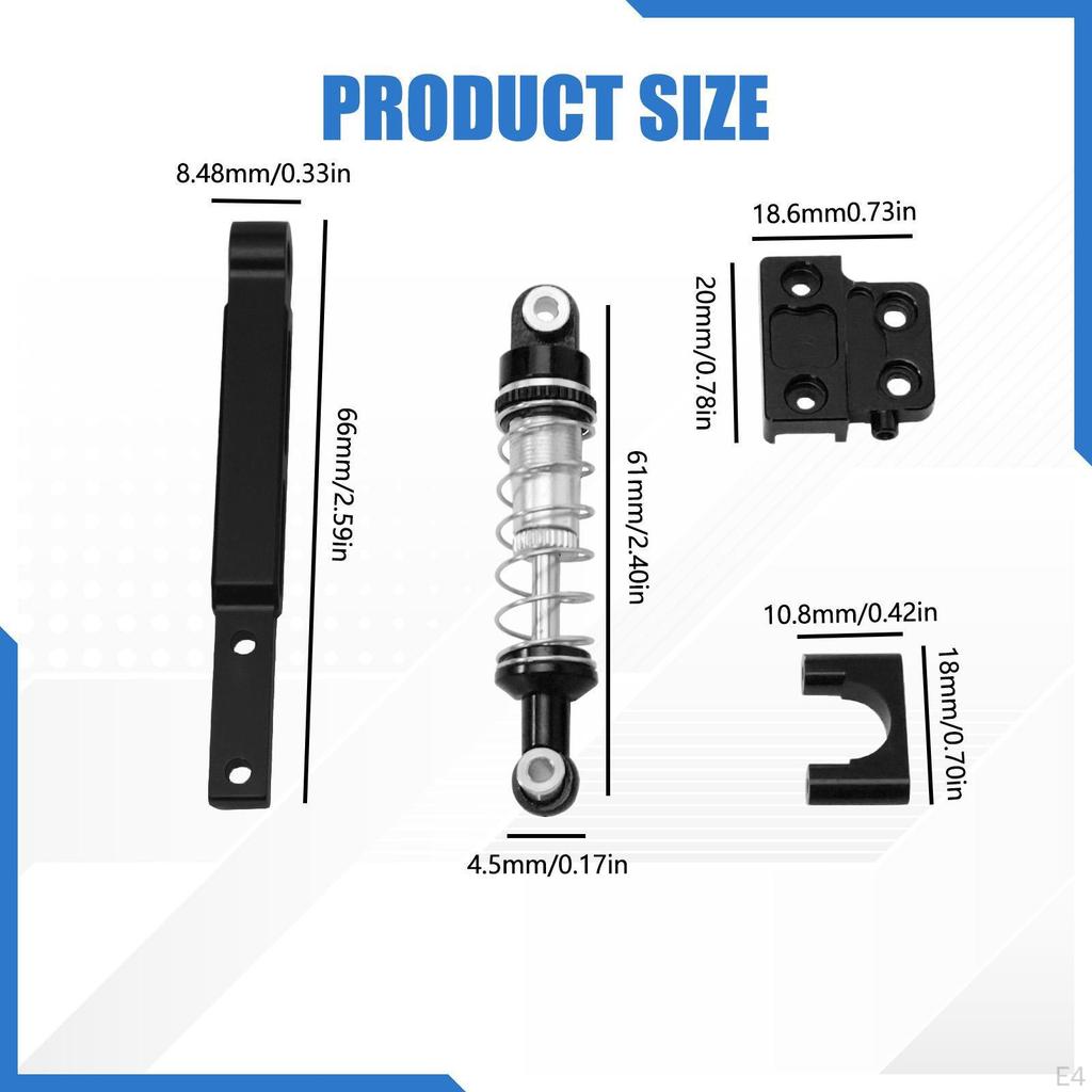 RC Metal Shock Absorber with Pull Rod Oil Filled Shocks DIY Accessories Easy To Install