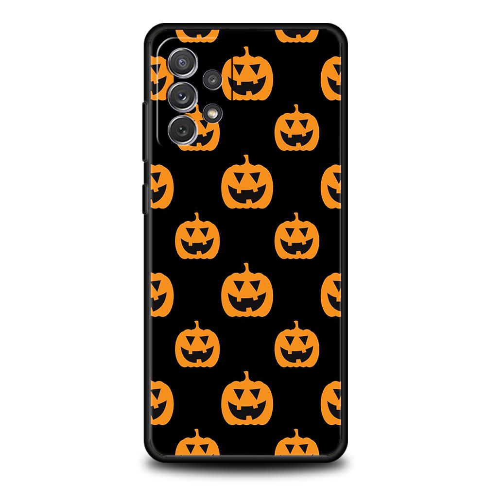 Leaves Fall Fox Pumpkin Case For Samsung Galaxy A24 A12 A14 A32 A50 A70 A20E A20S A10S A22 A30 A40 A34 A54 A42 A52 5G A72 Cover