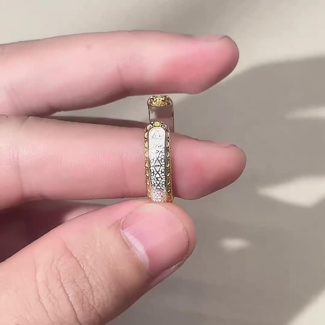 

Thailand Amulet Luang Phor Ndee Adjustable Millionaire Argyle Ring for Men and Women