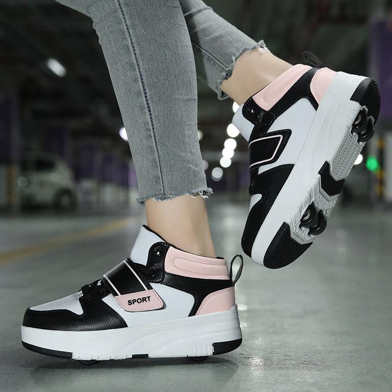 Pantofi cu rotile pentru adulți, pantofi cu rotile pentru școlărițe, pantofi cu scripete, pantofi detașabili pentru copii cu rotile