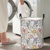 Medieval Dragon And D20 Dice Dnd Pattern Foldable Laundry Baskets Dirty Clothes Toys Storage Basket Home Organizer Box