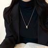 Trendy Minimalist Long Teardrop Charm Pendant Necklace for Women Autumn Winter Sweater Chain Fashion Y2K Accessory Jewelry Gift