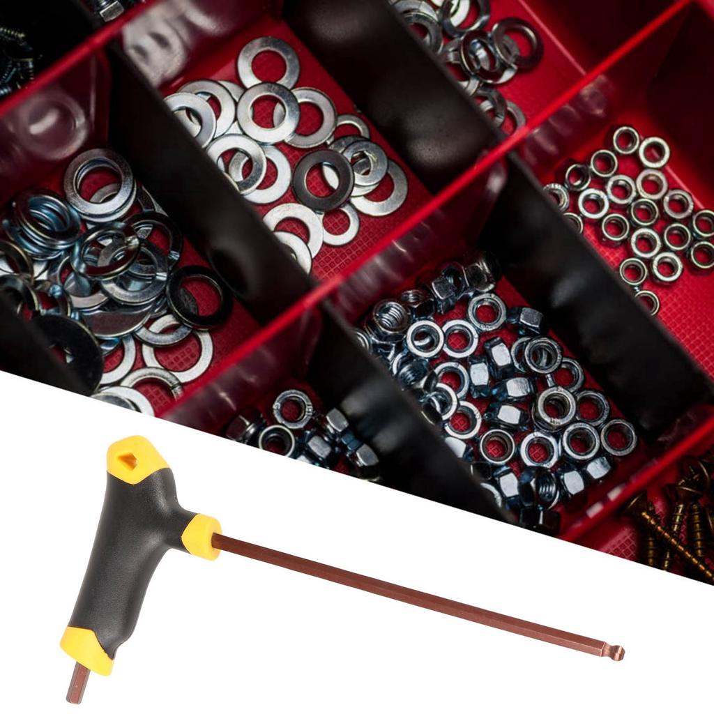 Ball Head T Shape Long Handle Hex Key Wrench Professional Repairing Hand Tool (5mm)