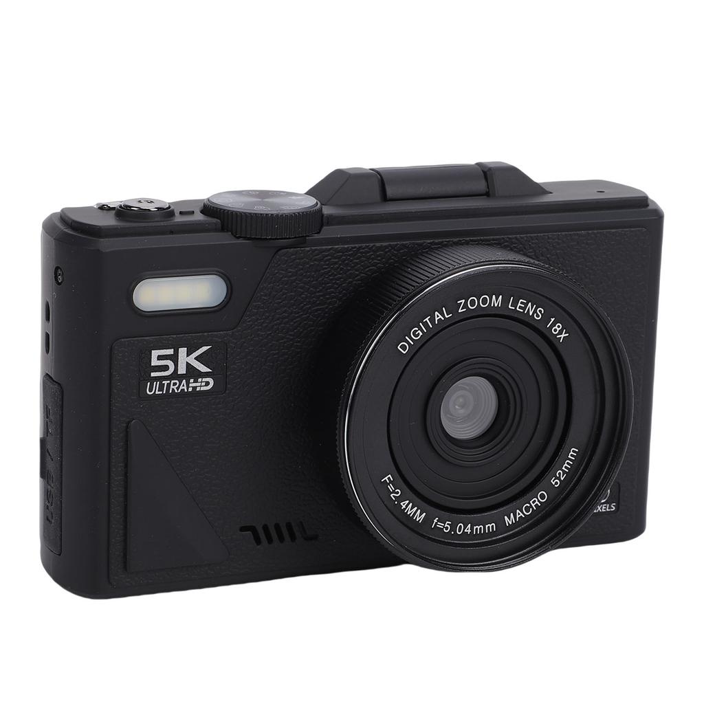 5K 75MP Mirrorless Camera 18X Zoom Auto Digital Camera Anti Shake with 3 Inch Screen Support 256GB Memory