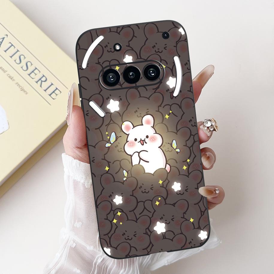 For Nothing Phone 3A Case A059 Cover Fashion Flower Soft Silicone Black Shockproof Cover On Nothing Phone3A 3 A 3APro A059P Capa