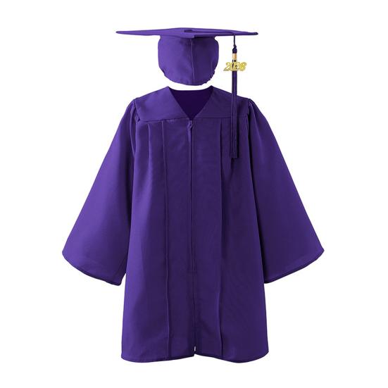 Kindergarten Abschlusskappe und Talar Set Unisex Glückwunsch Absolvent Outfit mit 2026 Quastenanhängern für Vorschule Kindergarten