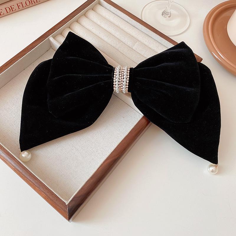 Big Large Satin Bow Ribbon Hair Clip Fashion Elegant Temperament Women Girls Ponytail Clip Ribbon Hair Clips Wedding Hair Accessories Gifts