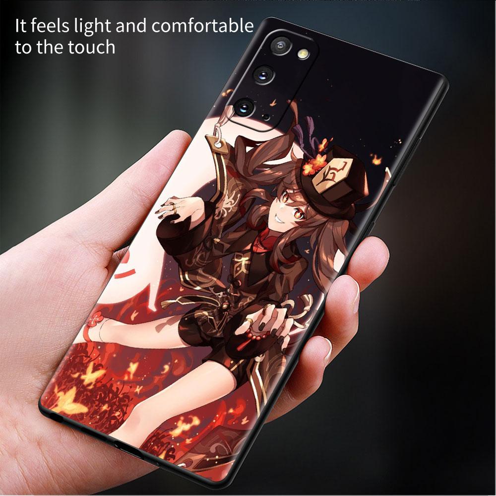 Hülle für Samsung Galaxy S20 FE S22 Ultra S21 Plus Luxus-Softphone-Hülle S10 S9 S8 S10e S7 Silikon Funda Mädchen Genshin Impact