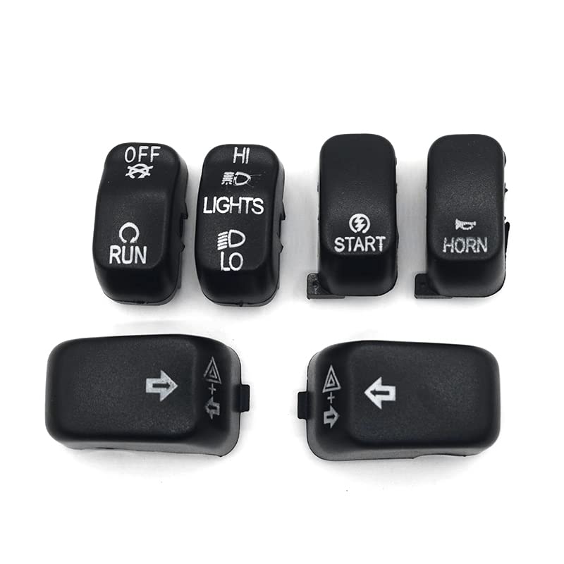 for Harley Softail 96-10 Dyna 96-11 FLHR 96-13 FLHRC 98-01 VRSC 02-17 Motorcycle Hand Control Button Housing Cap Switch Cover (Black)
