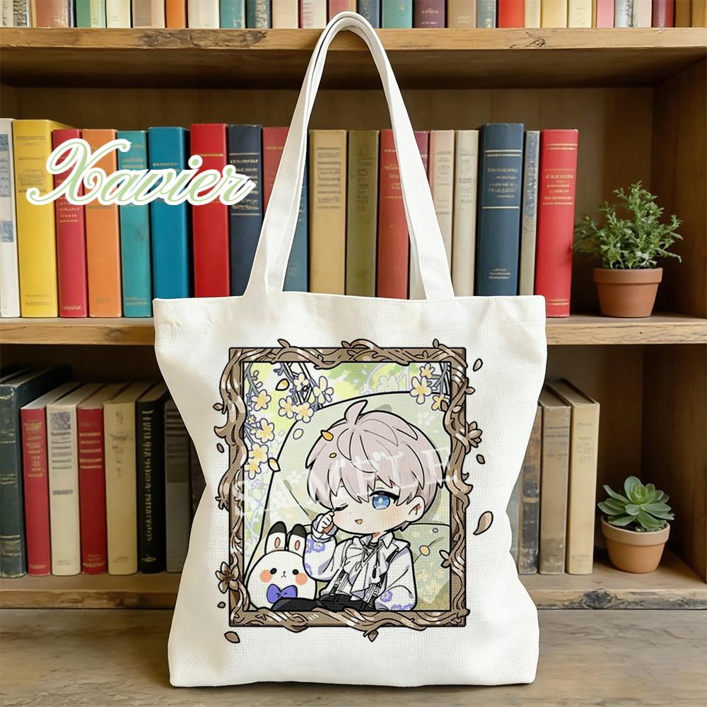Love and Deepspace Cartoon Canva Bag Sylus Rafayel Zayne Xavier Caleb 35x40CM Romantic Spring Anime Fans Character Shoulder Bag