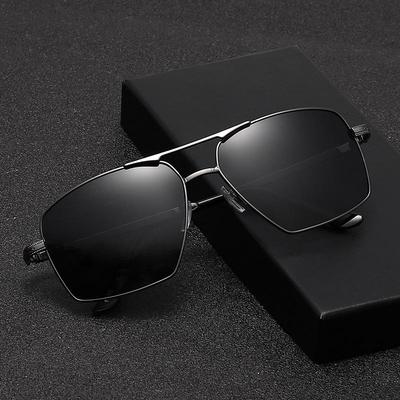 2023 Summer Polarized Men's Black Metal Fishing Sunglasses with Sunshade and UV Protection