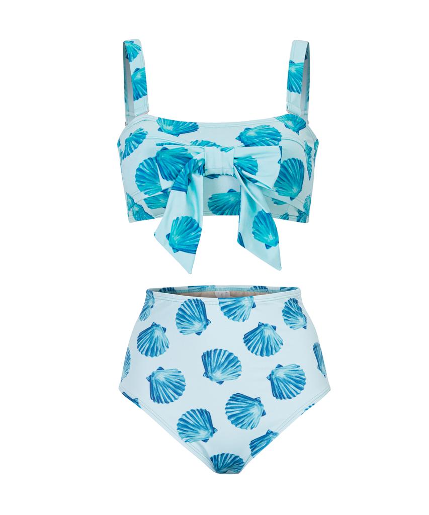 Soltipeullawo [Set] Shell Ribbon Bikini Set Mint