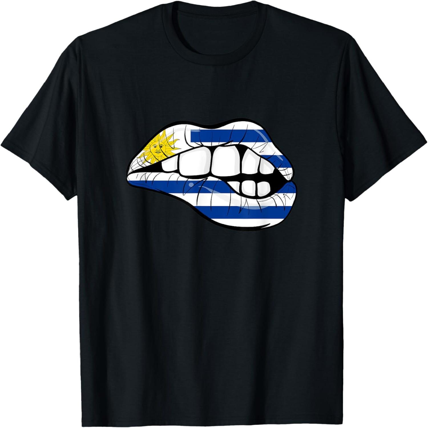 Uruguay National Flag T-Shirt Proud Uruguayan Soccer Fan T-Shirt S