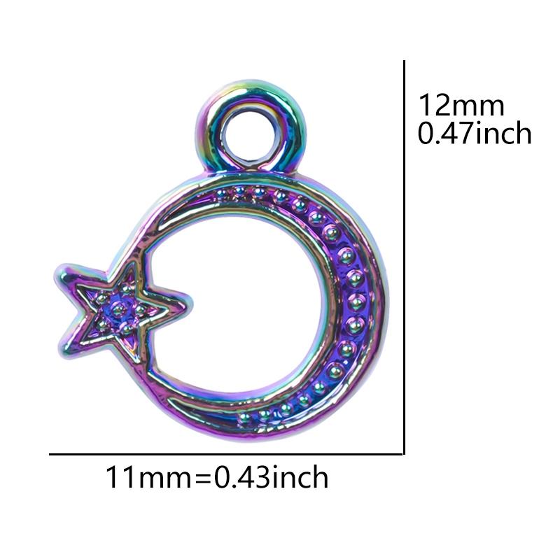 

Sun Charm Rainbow Color Moon Stars Pendant DIY Charms For Jewelry Making Supplies Pentagram Accessories Handmade Necklace Anklet