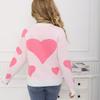 Ladies' Fashionable Heart-shaped Sweater, Loose And Versatile Valentine's Day Knitted Pullover Sweater