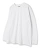 UNION GARMENTS Plain Loose Fit Long Sleeve T-Shirt White [Basic Or Ribbed]
