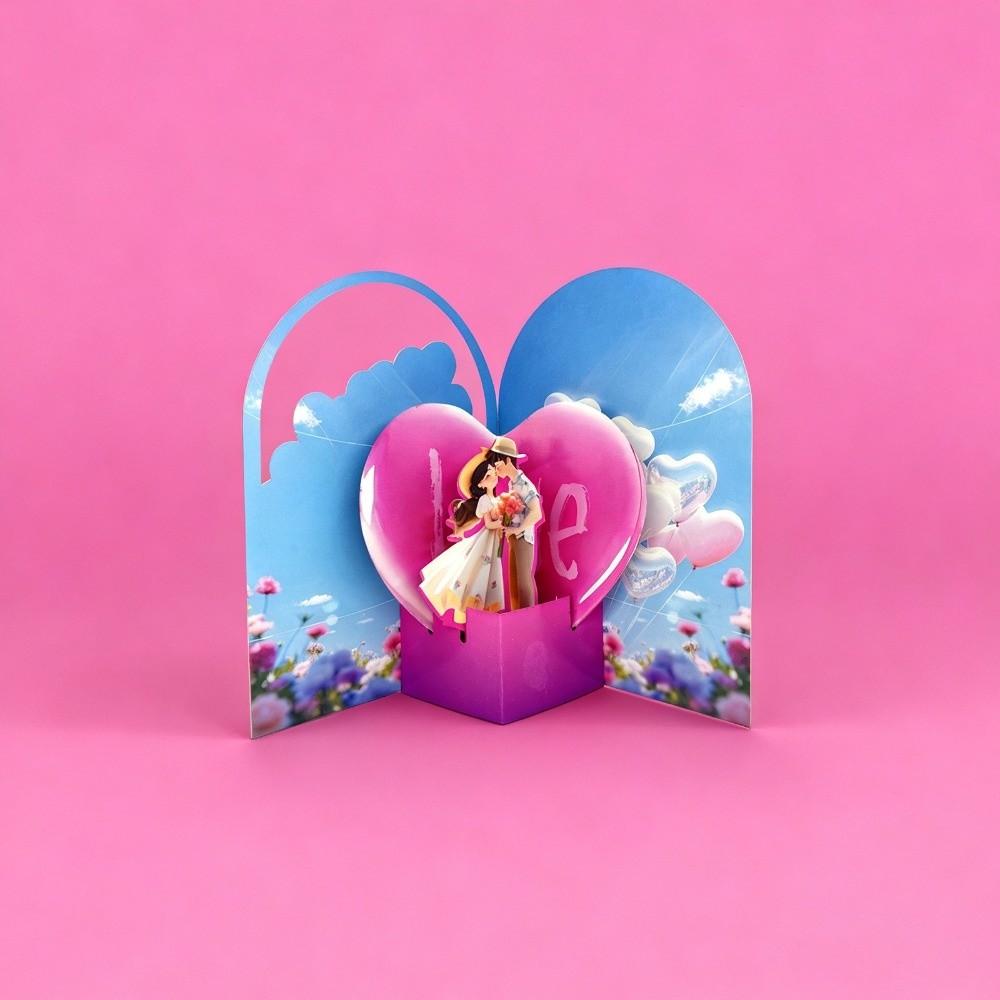 Handwriting Design 3D Pop-Up Card Paper Sculpture Love Forever Pop-Up Greeting Card 3D Pop-Up Pop-Up Mechanism