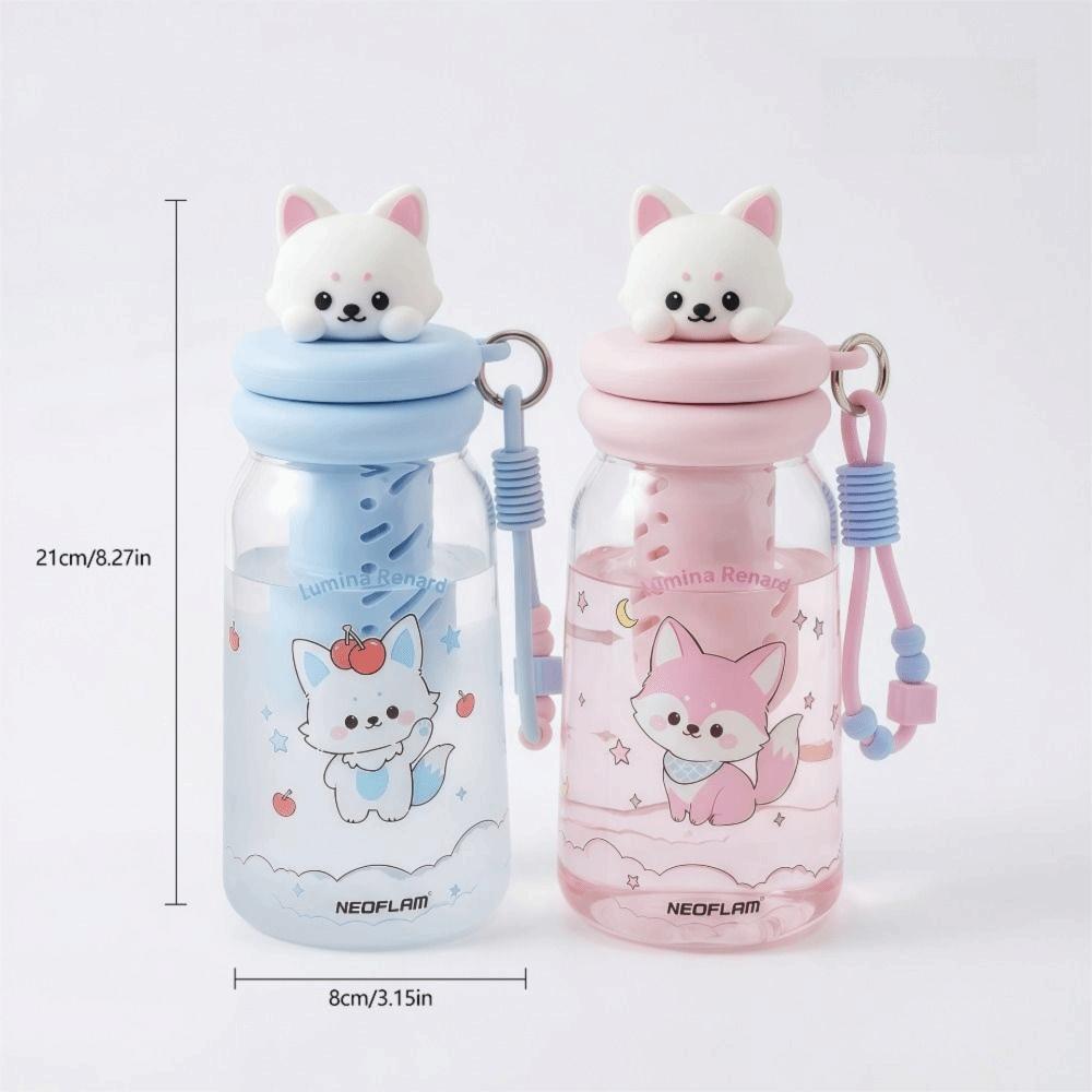 Multiple Styles Plastic Water Bottle 600ml Leakproof Drinking Bottle with Handle Straw Cup Home Travel