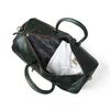 Handmade Leather Duffle Bag With Shoe Compartment|Personalized Leather Weekender Bag|Unique Father's Day Gift|Overnight Leather Travel Bag