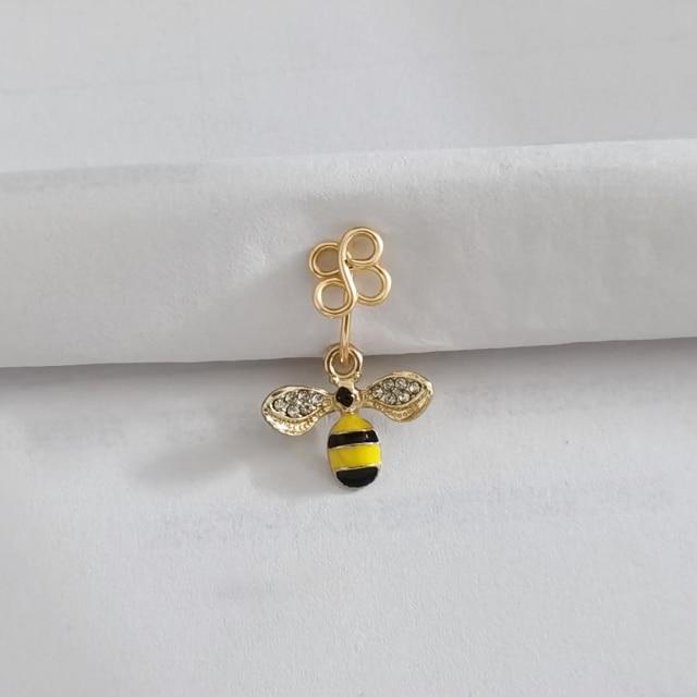 

1 шт., гот, бабочка, медная проволока, спираль, поддельный пирсинг, кольцо в носу, панк, золотой цвет, зажим для носа, зажим для ушей, манжеты, украшения для тела жёлтый