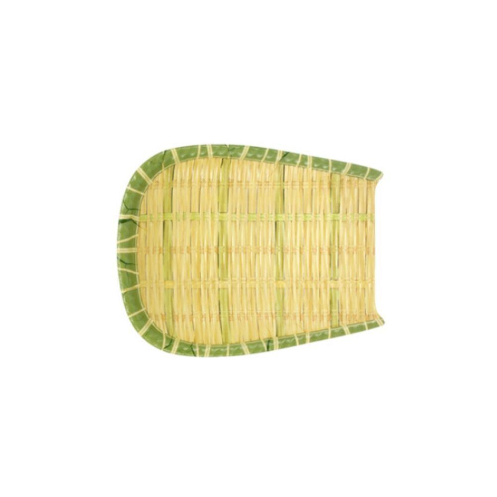 Imitation Bamboo Weaving Barbecue Plate Melamine Serving Plate Hot Pot Vegetable Plate  Home