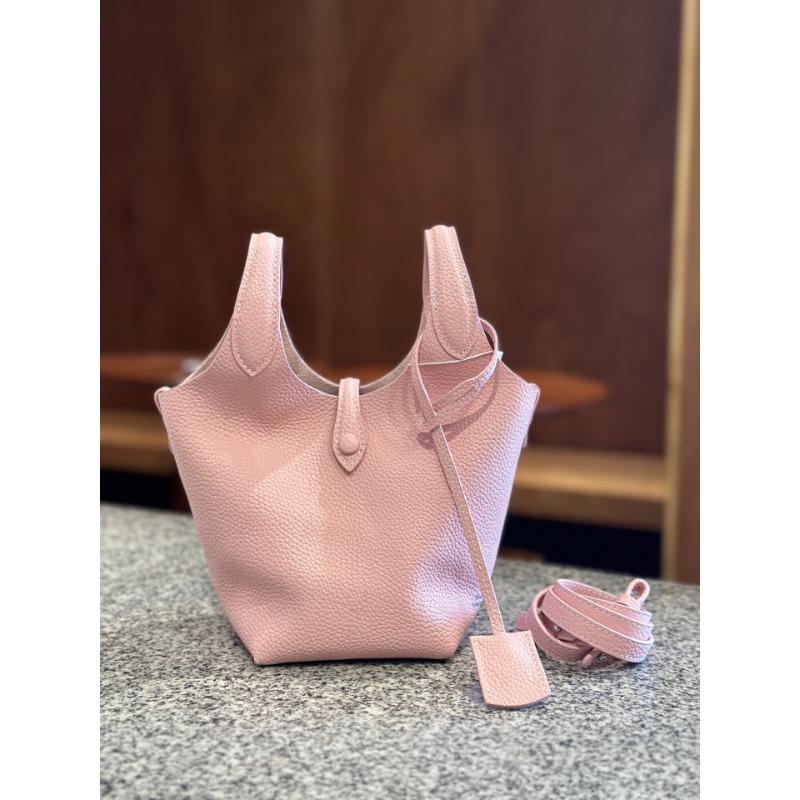 

High-quality Matching Top Layer Pilaf Basket Bag, Large-capacity Hand-held Bucket Bag, Single-shoulder Crossbody Bag 27 * 14 * 20cm