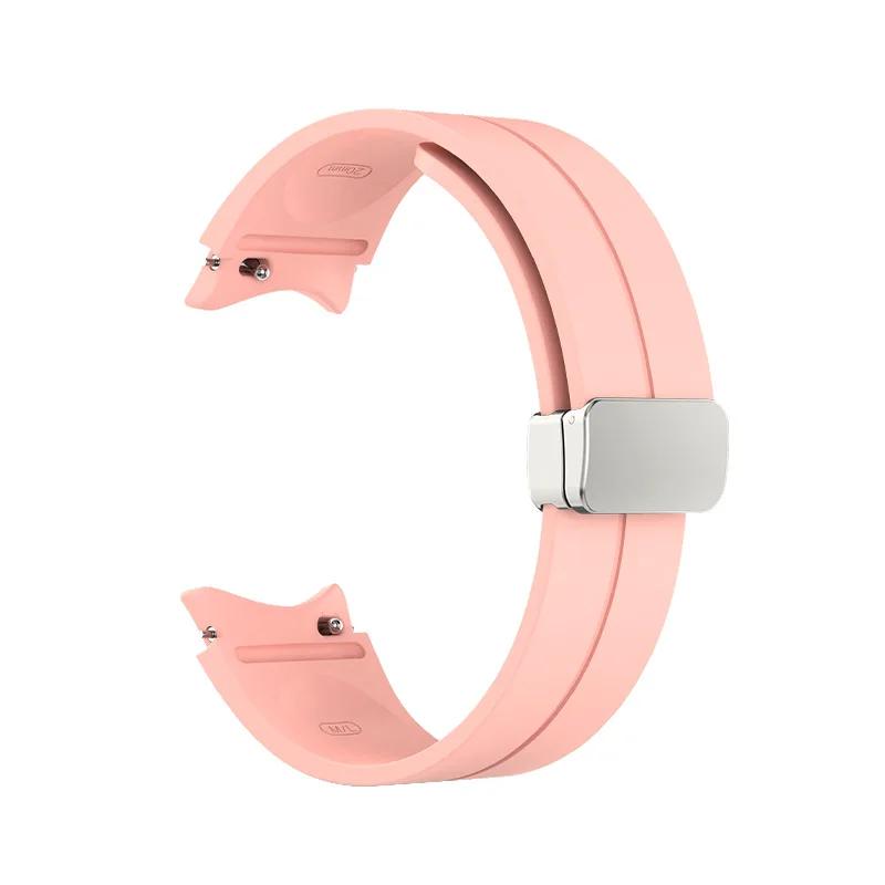 No Gap Silicone strap For Samsung Galaxy watch 7/6/5/4 40 44mm 5 Pro 45 Original Magnetic bracelet band For Watch 4 Classic belt