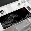 Tappetino per Mouse Japan Art Bianco e Nero Grandi Onde Gaming XL HD Nuovo Tappetino Mouse XXL Tappetino da Gioco Ufficio Computer Antiscivolo Tappetino Grande per Mouse