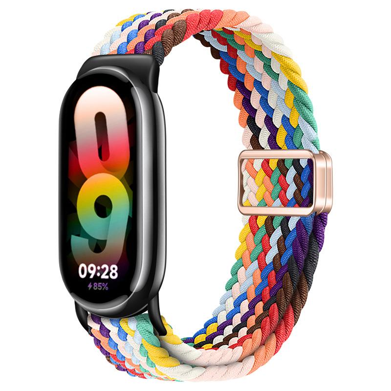 Nylon WeavesBraied Strap for Xiaomi Watch 10/9/8 Magnetic Loop Band for Miband 10 9 8 NFC Sport Bracelet Smartwatch Replacement