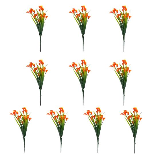 

10 шт. искусственных калл, букет реалистичных искусственных цветов, устойчивых к ультрафиолетовому излучению, искусственные цветы каллы для вазы в помещении, цветочной композиции, уличного декора красный