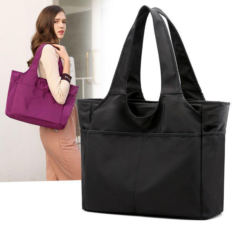 Geantă Tote de Călătorie Elegantă pentru Femei din Nailon Ușor - Geantă de Mână cu Capacitate Mare și Versatilă