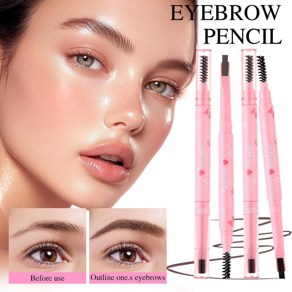 Chopper-förmiger Augenbrauenstift, Natürlich und Extrem Fein, Doppelseitig, Wasserfest und Schweißresistent, Lang anhaltend, Wischfest, Natürliche Augenbrauen