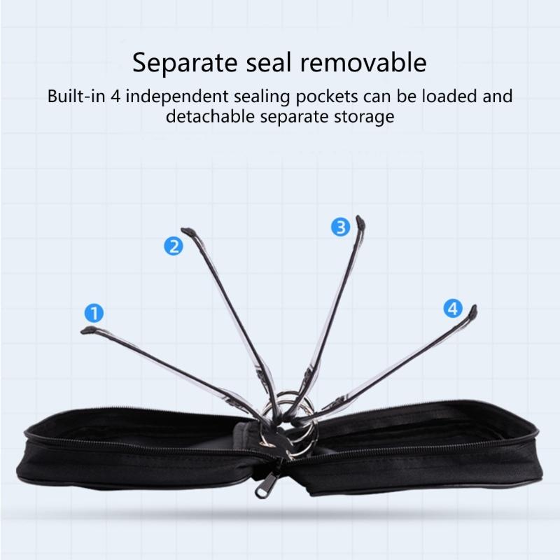 Storage Bag Fishing Lure Bag Universal Baits Fishing Tackle Binder Organizers Include 4 Detachable Pocket Scratchproof