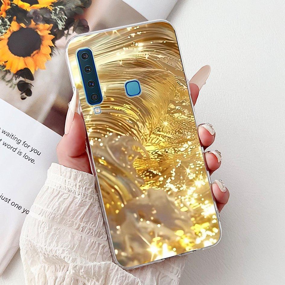 For Samsung Galaxy A7 A9 2018 Case New Fashion Flower Marble Soft Silicone Clear Phone Cover For Samsung A9 2018 SM-A920F Bumper
