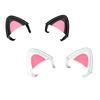1 Pair Headphone Cat Ear Cute Universal Bluetooth-compatible Headset Silicone Kitty Ear Decoration Headphone Accessories