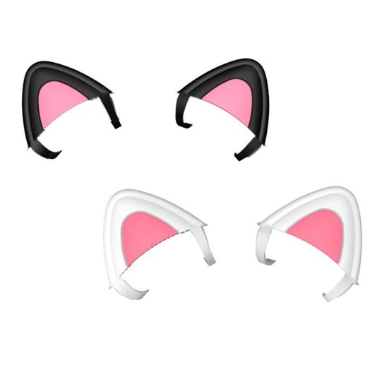 1 Pair Headphone Cat Ear Cute Universal Bluetooth-compatible Headset Silicone Kitty Ear Decoration Headphone Accessories
